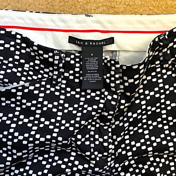 Zac & Rachel white & black pants size 8 - Picture 2 of 5